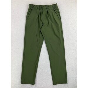 Topo Designs Track Pants Mens Medium Green Nylon Hiking Zip Pocket Stretch